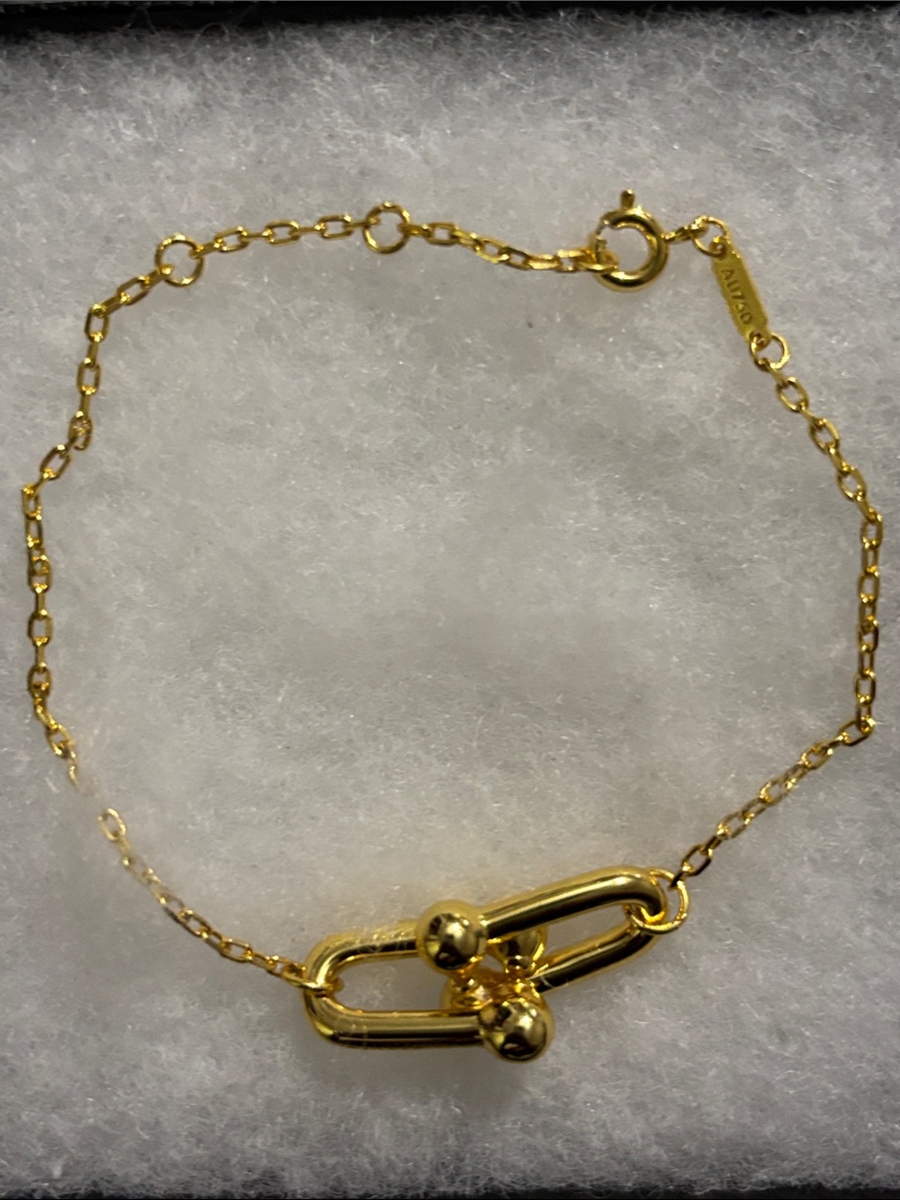 Tiffany & Co. Hardware Gold Link Bracelet